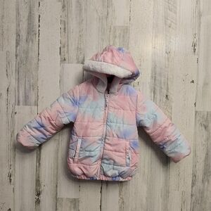 Little Me Toddler Girls Pastel Hooded Puffer Jacket Size 3T